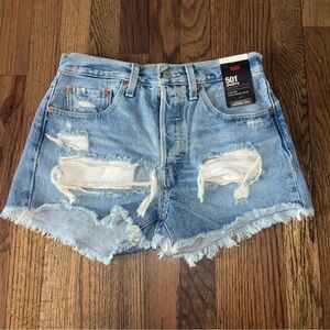Levi's 501 Women's Shorts High Rise 100% Cotton Size W27